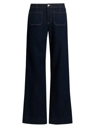 L'AGENCE Women's Nolan Patch Pocket Wide-Leg Jeans - Koval | Thumbnail 1