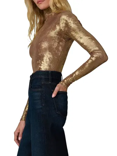 Joe's Jeans Women's The Tony Long-Sleeve Top - Bronze Brown | Thumbnail 4