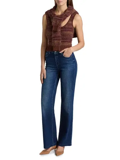 L'Agence Women's Scottie Denim High-Rise Wide-Leg Jeans - Marvista - Size 31 | Thumbnail 2