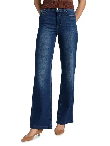 L'Agence Women's Scottie Denim High-Rise Wide-Leg Jeans - Marvista - Size 31 | Thumbnail 3