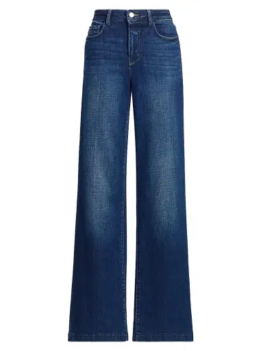 L'Agence Women's Scottie Denim High-Rise Wide-Leg Jeans - Marvista - Size 31 | Thumbnail 1