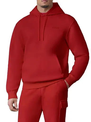 Mackage Men's Kolton Logo Cotton-Blend Hoodie - Lava - Size XL | Thumbnail 1 Mackage Men's Kolton Logo Cotton-Blend Hoodie - Lava - Size XL | Thumbnail 1