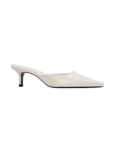 Black Suede Studio Women's Riley 50MM Leather Mules - Coconut Leather - Size 12 | Thumbnail 2 Black Suede Studio Women's Riley 50MM Leather Mules - Coconut Leather - Size 12 | Thumbnail 2