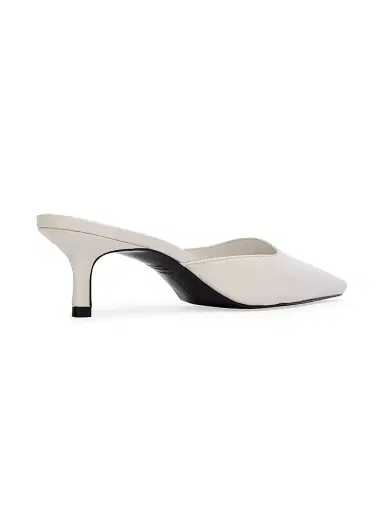 Black Suede Studio Women's Riley 50MM Leather Mules - Coconut Leather - Size 12 | Thumbnail 5 Black Suede Studio Women's Riley 50MM Leather Mules - Coconut Leather - Size 12 | Thumbnail 5