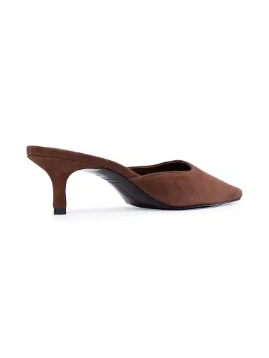 Black Suede Studio Women's Riley 50MM Suede Mules - Brownie Suede - Size 12 | Thumbnail 5