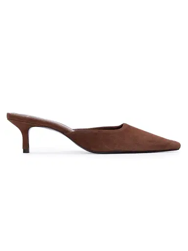 Black Suede Studio Women's Riley 50MM Suede Mules - Brownie Suede - Size 12 | Thumbnail 1