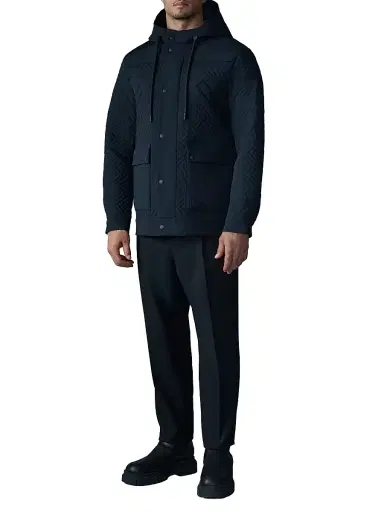 Mackage Men's Thiago Chevron-Quilted Down Jacket - Black | Thumbnail 2