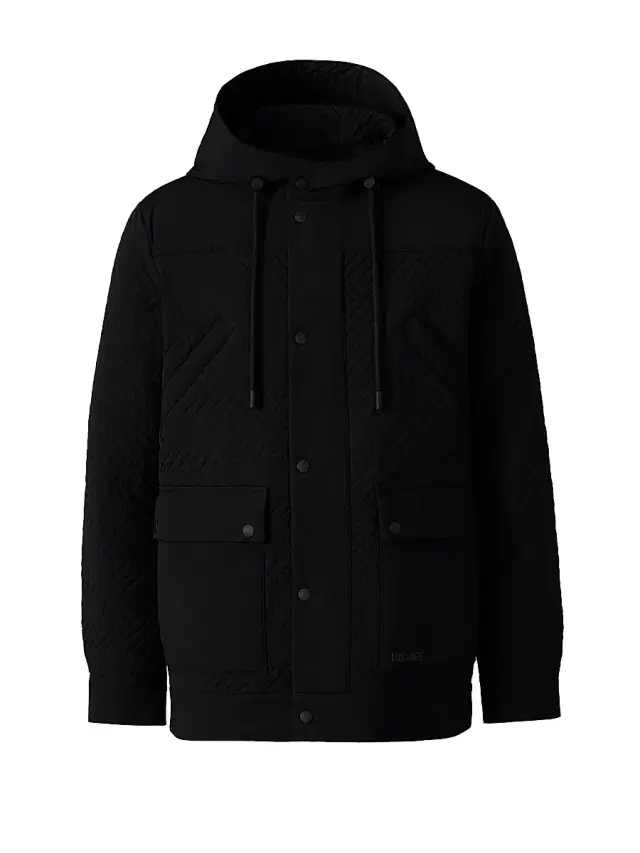 Men's Thiago Chevron-Quilted Down Jacket - Black