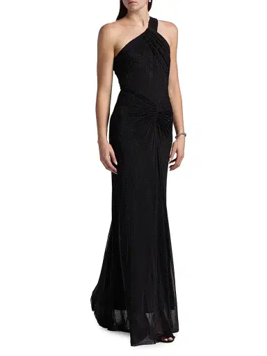BCBGMAXAZRIA Women's Embellished Twist Hot Fix Gown - Black - Size 12 | Thumbnail 2 BCBGMAXAZRIA Women's Embellished Twist Hot Fix Gown - Black - Size 12 | Thumbnail 2