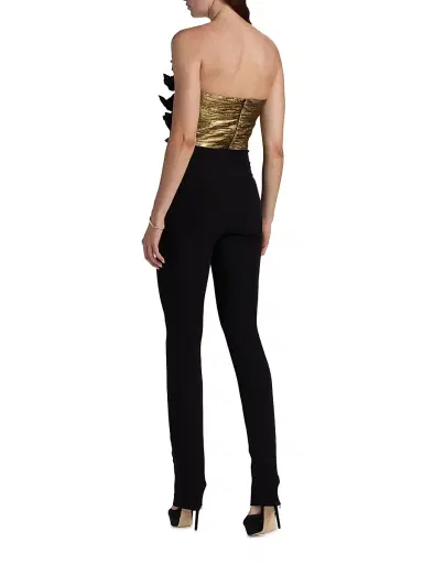 BCBGMAXAZRIA Women's Ruched Strapless Jumpsuit | Thumbnail 5 BCBGMAXAZRIA Women's Ruched Strapless Jumpsuit | Thumbnail 5