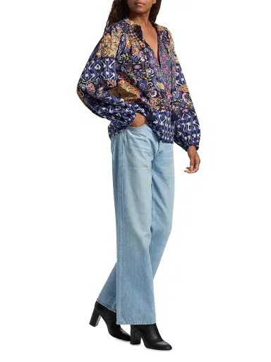 FIGUE Women's Mae Kaleidoscope Printed Blouse | Thumbnail 2 FIGUE Women's Mae Kaleidoscope Printed Blouse | Thumbnail 2