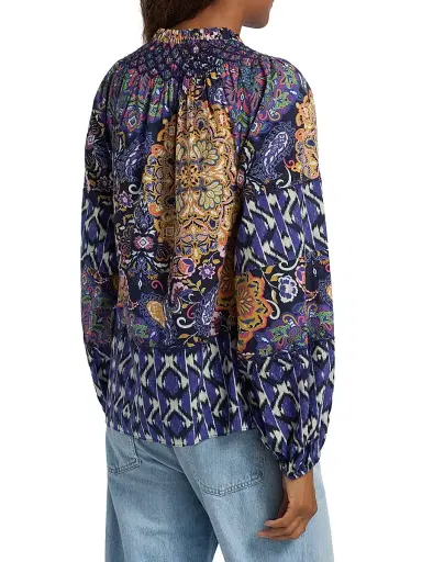 FIGUE Women's Mae Kaleidoscope Printed Blouse | Thumbnail 5 FIGUE Women's Mae Kaleidoscope Printed Blouse | Thumbnail 5