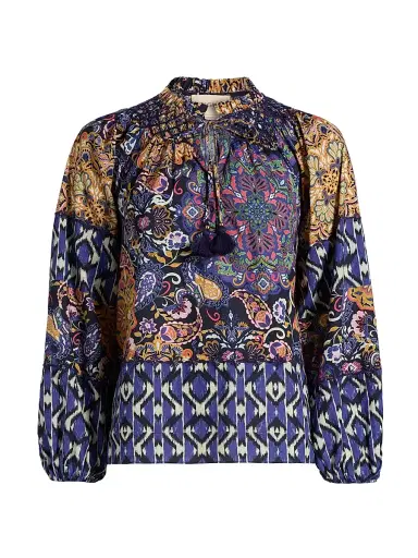 FIGUE Women's Mae Kaleidoscope Printed Blouse | Thumbnail 1 FIGUE Women's Mae Kaleidoscope Printed Blouse | Thumbnail 1