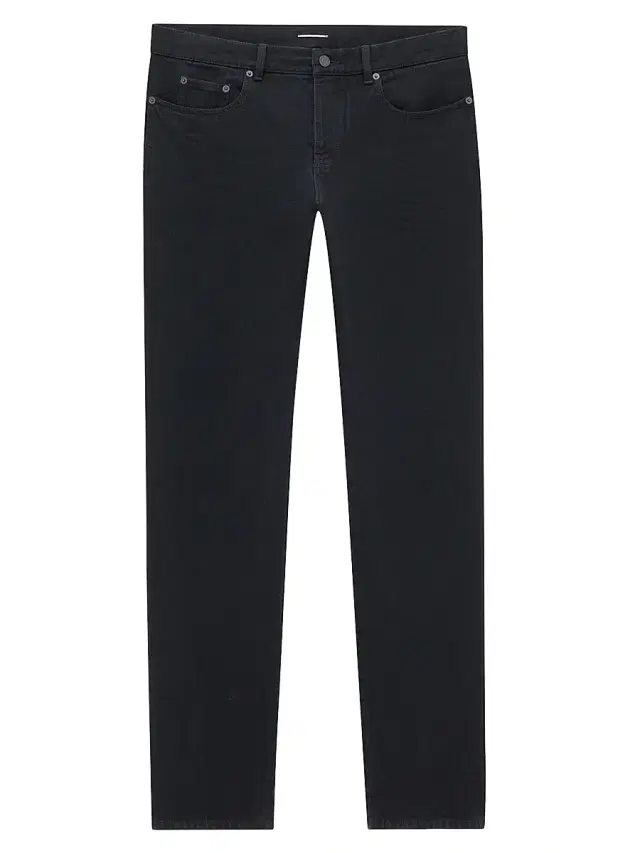Men's Low-Rise Jeans in Plain Carbon Denim - Plain Carbon Black