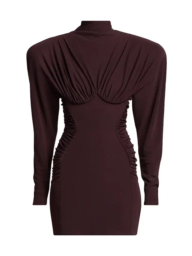 Stella McCartney Women's Draped Dolman Minidress - Chocolate