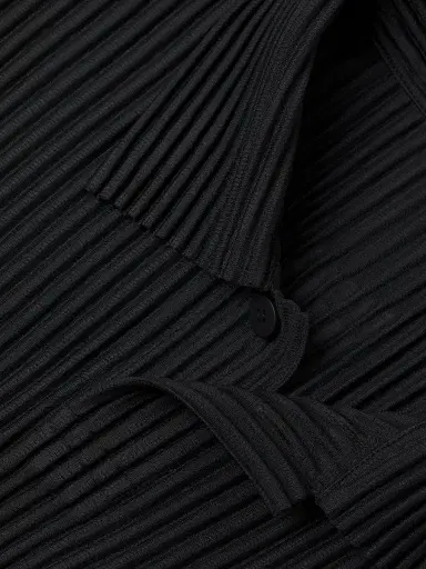Homme Plissé Issey Miyake Men's August Long-Sleeve Polo Shirt - Slate Blue | Thumbnail 12