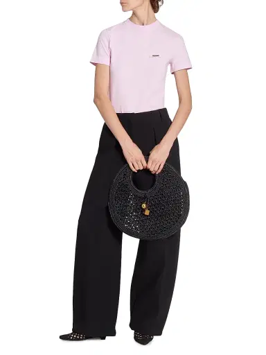Jacquemus Women's Logo Cotton T-Shirt - Pink - Size Large | Thumbnail 2 Jacquemus Women's Logo Cotton T-Shirt - Pink - Size Large | Thumbnail 2