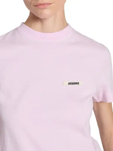 Jacquemus Women's Logo Cotton T-Shirt - Pink - Size Large | Thumbnail 6 Jacquemus Women's Logo Cotton T-Shirt - Pink - Size Large | Thumbnail 6