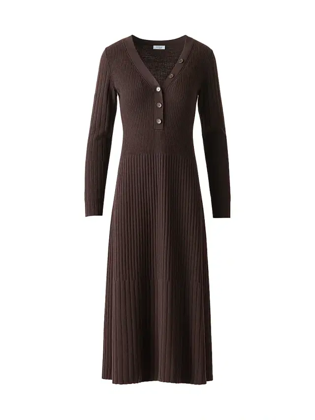 Akris punto Women's Rib-Knit Virgin Wool A-Line Midi-Dress - Bark