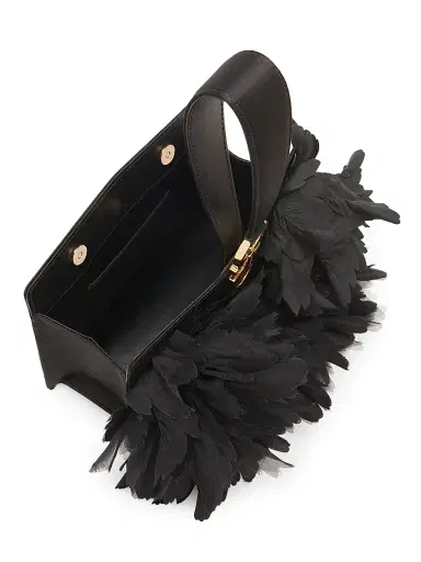 FERRAGAMO Women's Gancini Appliqué Leather Clutch - Nero | Thumbnail 4
