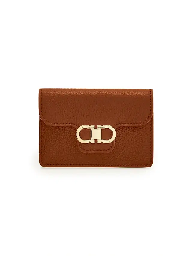 FERRAGAMO Women's Gancini Leather Key Holder - Cognac
