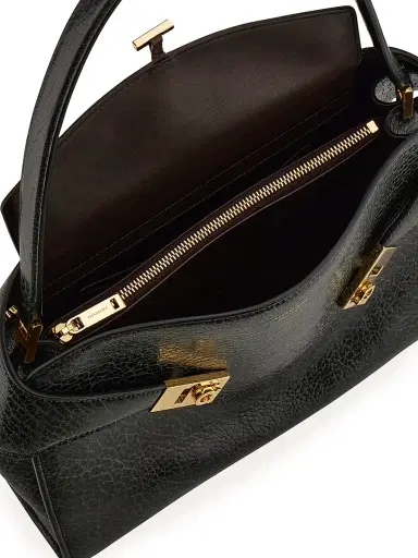 FERRAGAMO Women's Hug Leather Shoulder Bag - Nero | Thumbnail 8
