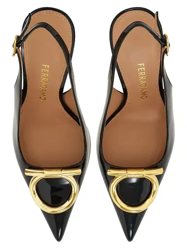 Ferragamo Women's Sara 95MM Leather Slingback Pumps - Nero - Size 11 | Thumbnail 3 Ferragamo Women's Sara 95MM Leather Slingback Pumps - Nero - Size 11 | Thumbnail 3