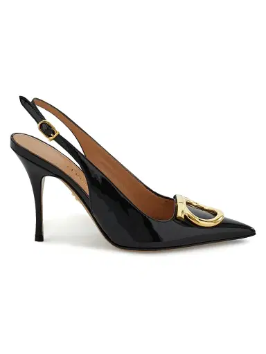 Ferragamo Women's Sara 95MM Leather Slingback Pumps - Nero - Size 11 | Thumbnail 1 Ferragamo Women's Sara 95MM Leather Slingback Pumps - Nero - Size 11 | Thumbnail 1