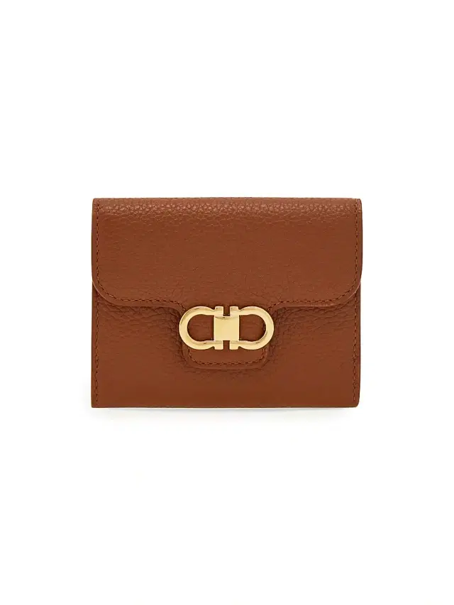FERRAGAMO Women's Gancini Leather Wallet - Cognac