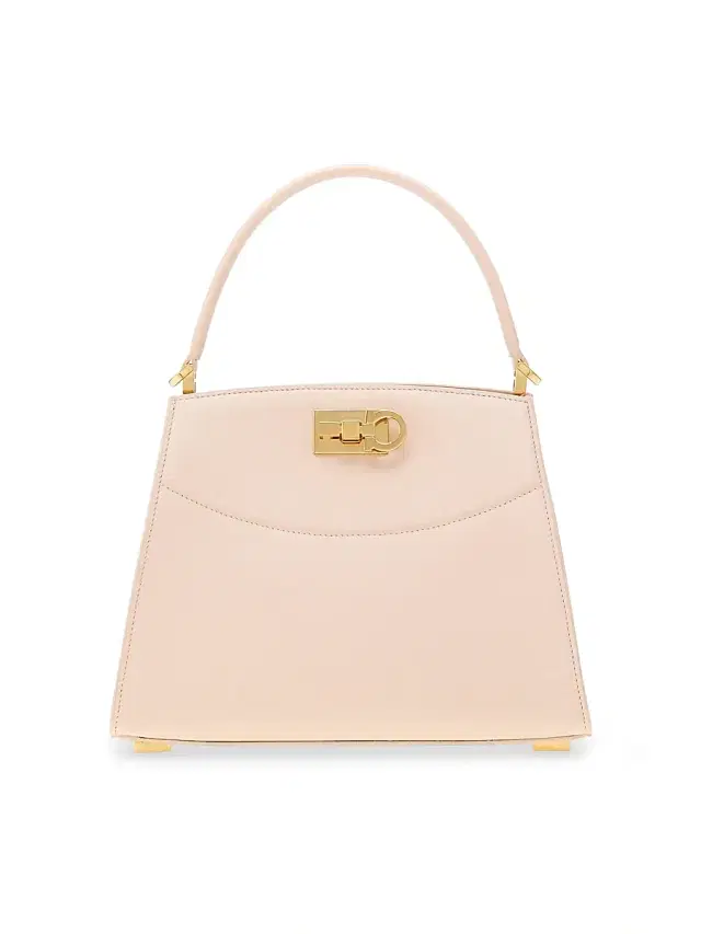 Women's Studio Box Leather Top Handle Bag - Ballet