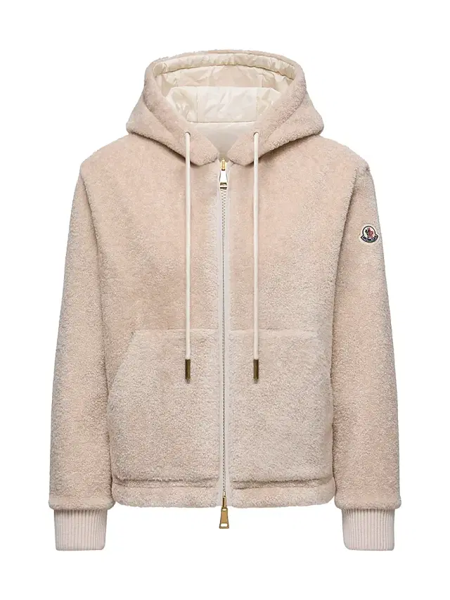 Women's Reversible Down Filled Hoodie - White Pink Women's Reversible Down Filled Hoodie - White Pink