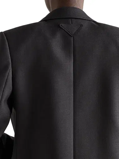 Prada Women's Single-Breasted Gabardine Jacket - Grey - Size 0 | Thumbnail 6 Prada Women's Single-Breasted Gabardine Jacket - Grey - Size 0 | Thumbnail 6