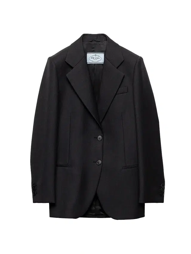 Prada Women's Single-Breasted Gabardine Jacket - Grey