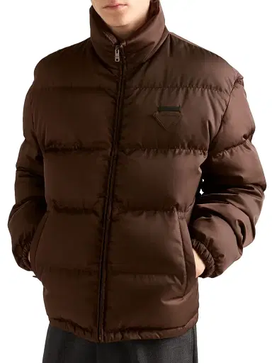 Prada Men's Medium-Weight Re-Nylon Down Jacket - Brown - Size XXXL | Thumbnail 2 Prada Men's Medium-Weight Re-Nylon Down Jacket - Brown - Size XXXL | Thumbnail 2