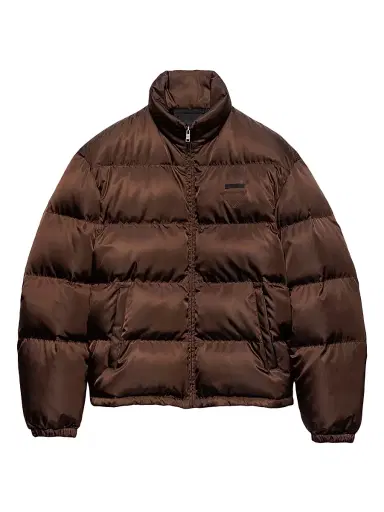 Prada Men's Medium-Weight Re-Nylon Down Jacket - Brown - Size XXXL | Thumbnail 1 Prada Men's Medium-Weight Re-Nylon Down Jacket - Brown - Size XXXL | Thumbnail 1