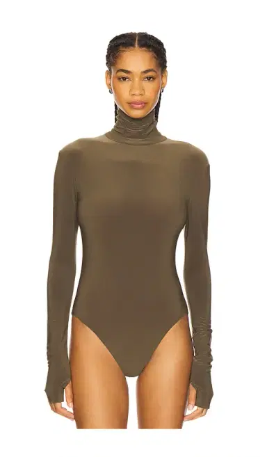 Norma Kamali Long Sleeve Turtleneck Bodysuit | Thumbnail 2 Norma Kamali Long Sleeve Turtleneck Bodysuit | Thumbnail 2