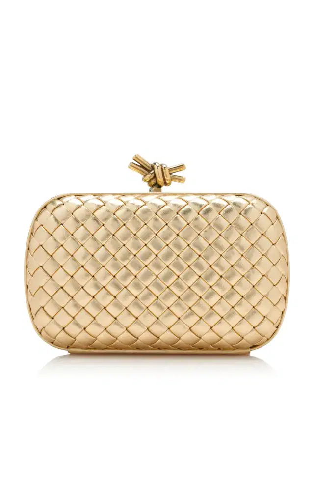 Knot Intrecciato Metallic-Leather Minaudiere Knot Intrecciato Metallic-Leather Minaudiere