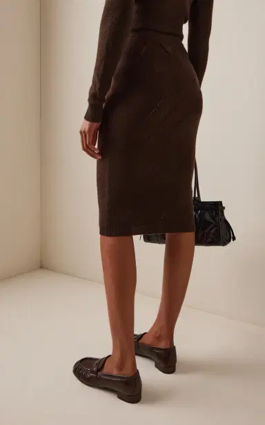 Prada Cashmere Midi Skirt | Thumbnail 4