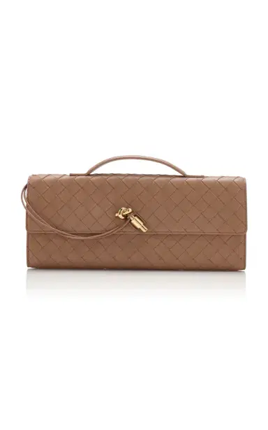 Bottega Veneta Andiamo Intrecciato Leather Clutch | Thumbnail 1 Bottega Veneta Andiamo Intrecciato Leather Clutch | Thumbnail 1