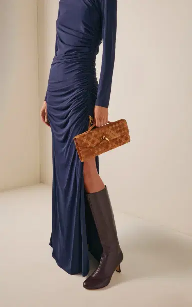 Bottega Veneta Andiamo Intrecciato Suede Clutch | Thumbnail 2 Bottega Veneta Andiamo Intrecciato Suede Clutch | Thumbnail 2