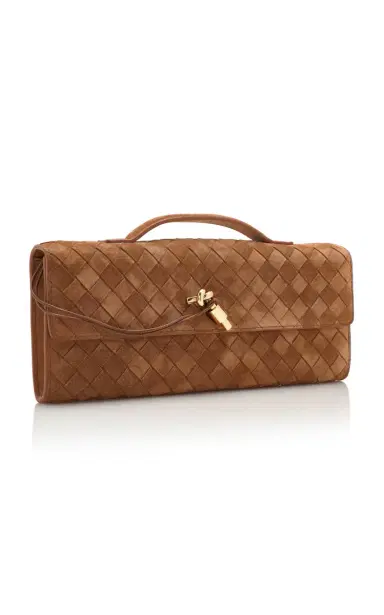 Bottega Veneta Andiamo Intrecciato Suede Clutch | Thumbnail 3 Bottega Veneta Andiamo Intrecciato Suede Clutch | Thumbnail 3