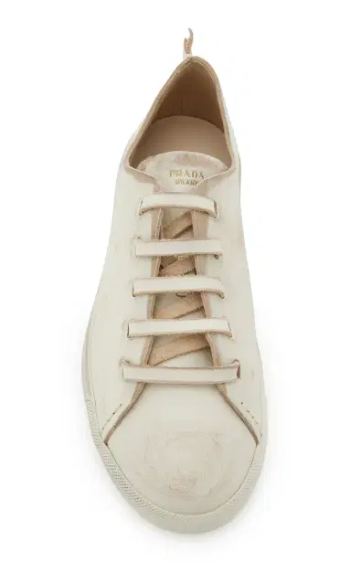 Prada Antiqued Leather Sneakers | Thumbnail 3 Prada Antiqued Leather Sneakers | Thumbnail 3