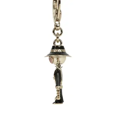 Chanel Chanel Gabrielle Doll Key Ring Black Resin & Faux Pearls Light Gold Tone Hardware | Thumbnail 4 Chanel Chanel Gabrielle Doll Key Ring Black Resin & Faux Pearls Light Gold Tone Hardware | Thumbnail 4