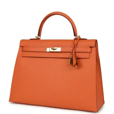 HERMÈS Pre-owned Hermes Kelly Sellier 35 Mango Epsom Gold Hardware | Thumbnail 5 HERMÈS Pre-owned Hermes Kelly Sellier 35 Mango Epsom Gold Hardware | Thumbnail 5