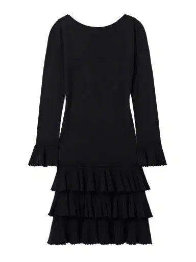 DÔEN Amelina Tiered Ruffled Merino Wool Mini Dress | Thumbnail 1 DÔEN Amelina Tiered Ruffled Merino Wool Mini Dress | Thumbnail 1