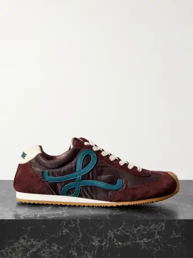 Loewe Ballet Runner 2.0 Logo-appliquéd Shell, Suede And Leather Sneakers | Thumbnail 1 Loewe Ballet Runner 2.0 Logo-appliquéd Shell, Suede And Leather Sneakers | Thumbnail 1