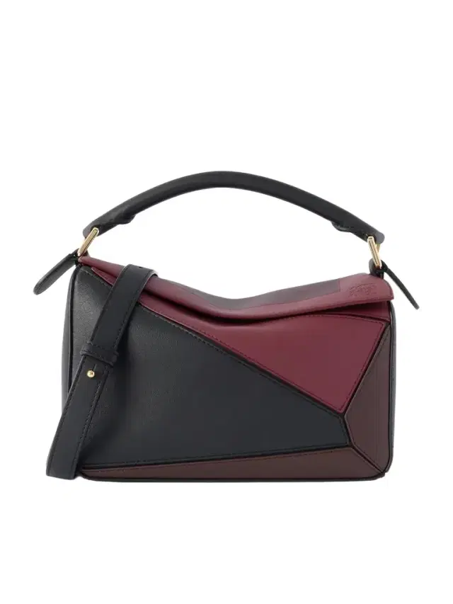 + Josef Albers Puzzle Square Small Leather Shoulder Bag