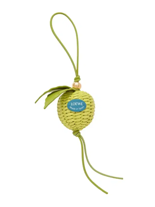 Granny Apple Leather And Gold-tone Bag Charm
