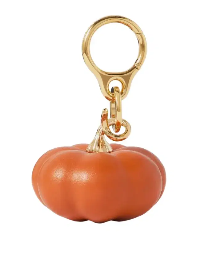 Pumpkin Gold-tone And Resin Bag Charm