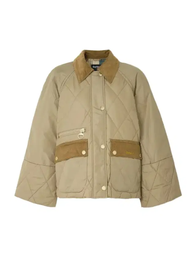 Martha Cropped Corduroy-trimmed Quilted Shell Jacket
